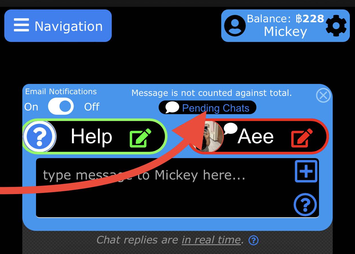 Show only Pending Chats button now available
