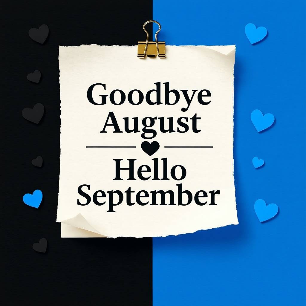 Farewell to the month of August and welcome September